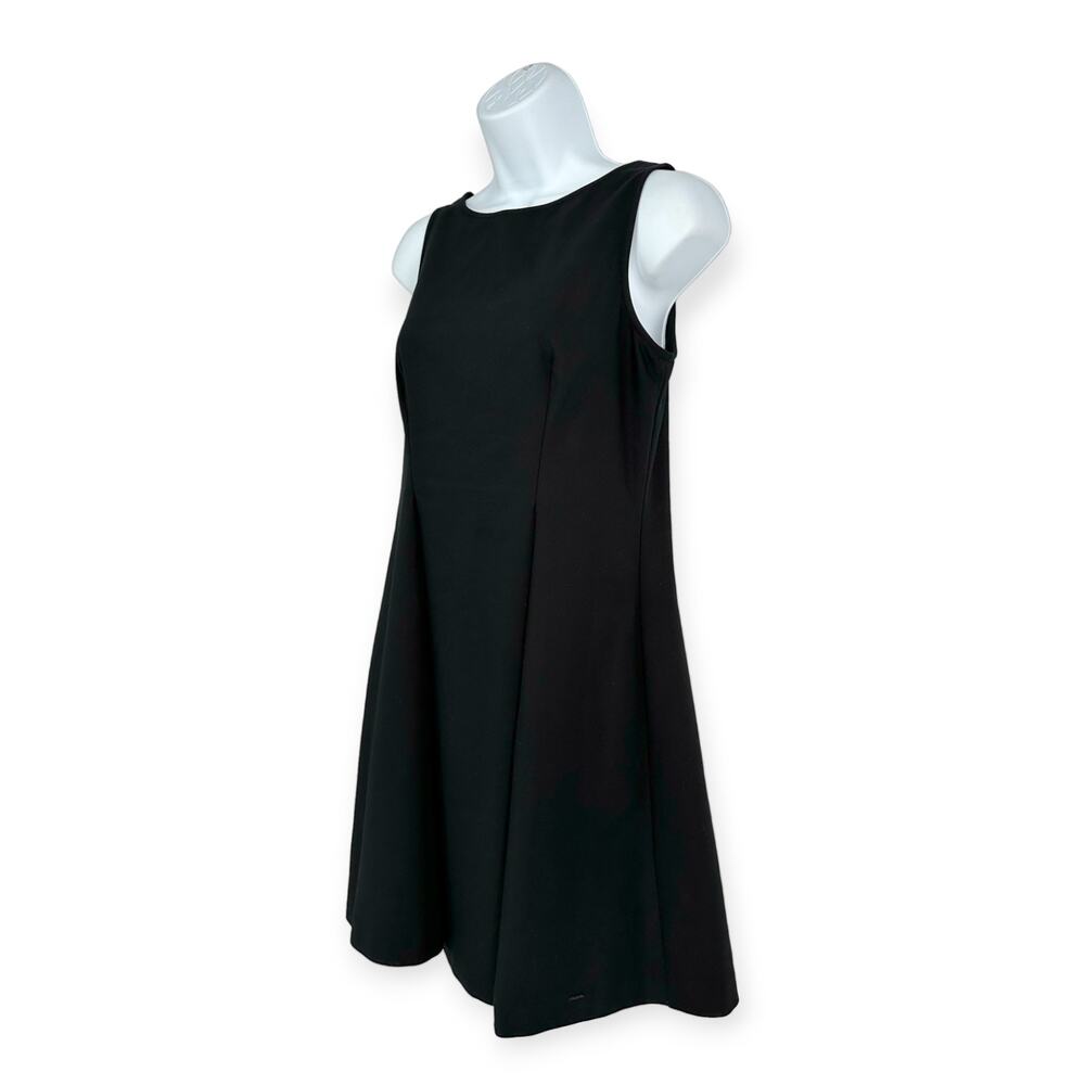 cop-copine | Sz 36/US 6 | SIMOUN Sleeveless Pintuck Back Zip Black Shift Dress